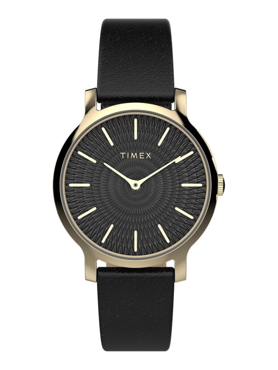 Timex Transcend Analog Watch Case: 100% Low Lead Brass | Armband: 100% Leather 34 mm TW2V92600AJ