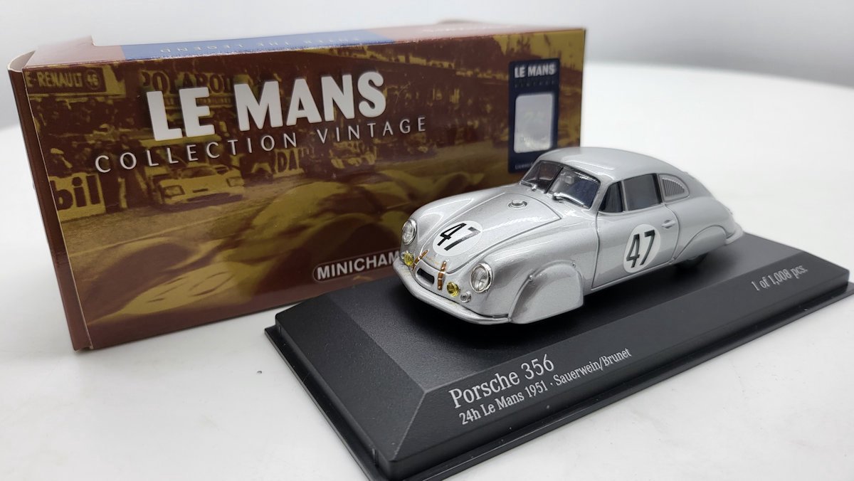Coche miniatura Porsche 356 1/43 Spark 24h Le Mans 1952 #50 1:43