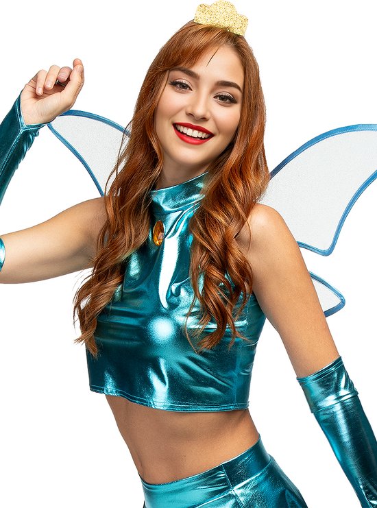 FUNIDELIA Déguisement Bloom pour femme - Winx Club - Taille : L - Blauw