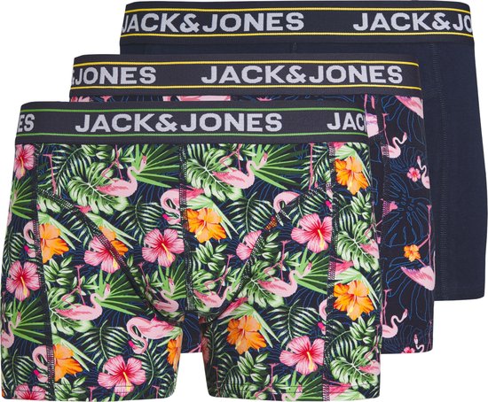 Jack & Jones Junior Boxershorts Jongens Trunks JACPINK Flamingoprint 3-Pack - Maat 176