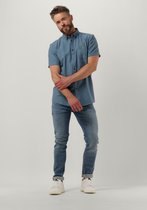 Lyle & Scott Cotton Slub Short Sleeve Shirt Heren - Vrijetijds blouse - Lichtblauw - Maat XS