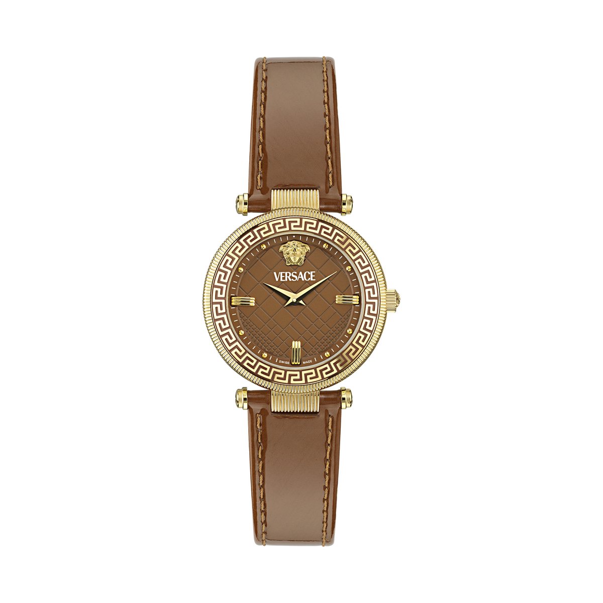 Versace Reve VE8B00124 Horloge - Leer - Bruin - Ø 35 mm