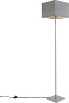 QAZQA vt - Moderne Vloerlamp | Staande Lamp - 1 lichts - H 1525 mm - Grijs -  Woonkamer | Slaapkamer | Keuken