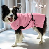 Dryup-hondenbadjas-hondenjas-Dryup-cape-badjas hond-hondenjas-Rose- Maat ruglengte 35 cm