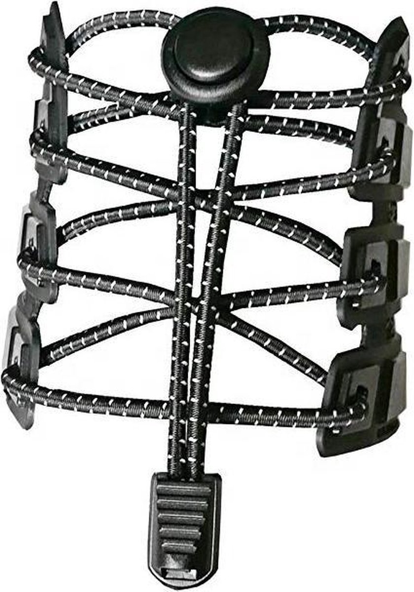 Finnacle - Maak kennis met de ultieme veters voor elke schoen: Veters - Elastische veters - Lock veters - Universeel - 1 paar Zwart - Elastische Schoenveters - Veters met Lock