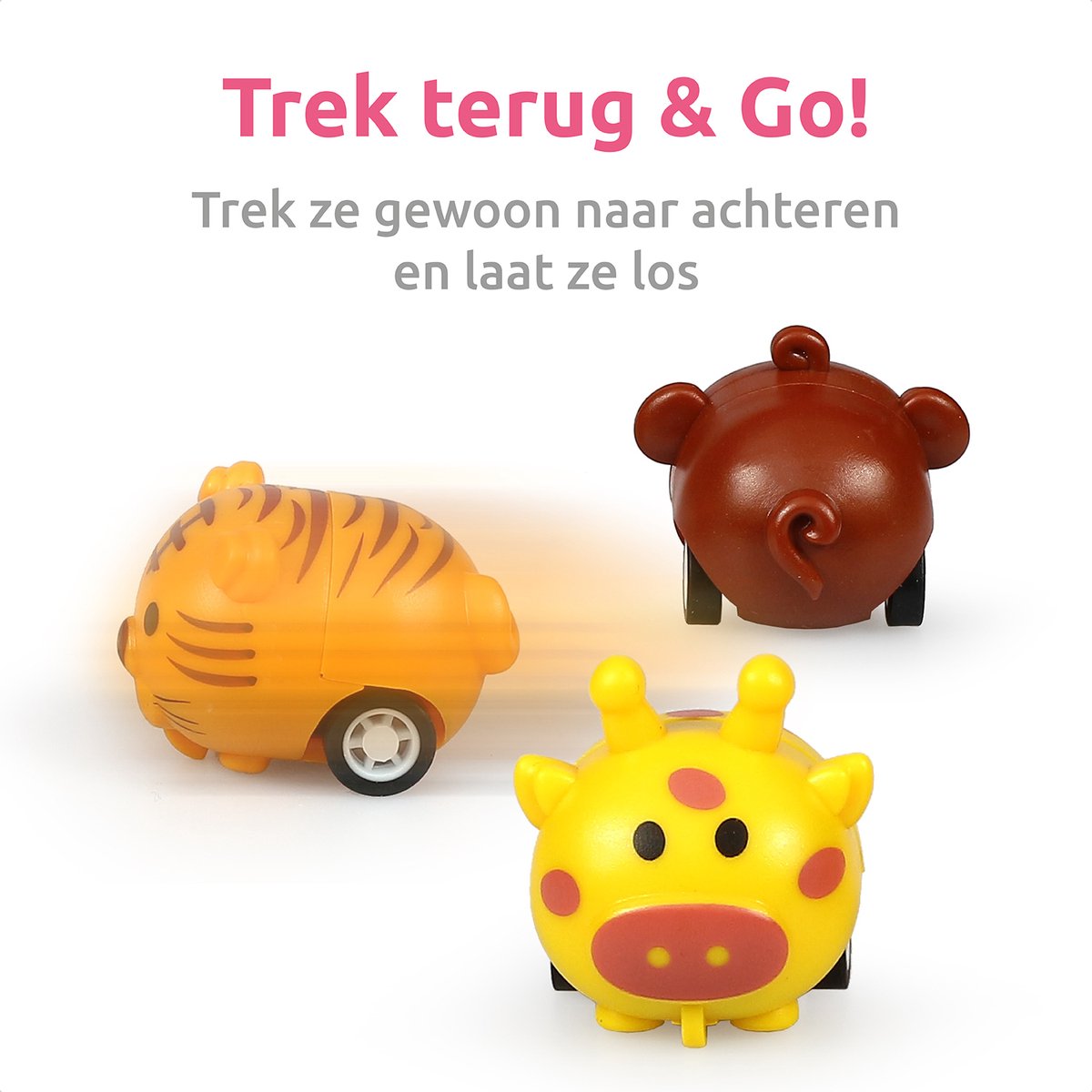Isa's Friends® - Uitdeelcadeaus Terugtrek Beestjes - 10 stuks - Traktatie - Uitdeelcadeautjes voor Kinderen — afbeelding 7
