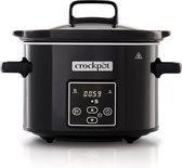 Crock-Pot Slowcooker met Timer - Slowcooker met 3 Warmtestanden - Elektrische Slowcooker met Uitneembare Keramische Binnenpan - Vaatwasmachinebestendig - 2,4 L - Zwart