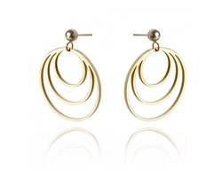 Oorringen chirurgisch staal verguld met 14 karaat goud