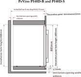 PeVino 42 Flessen - Inbouw Wijnklimaatkast - 2 zones - Zwart / RVS