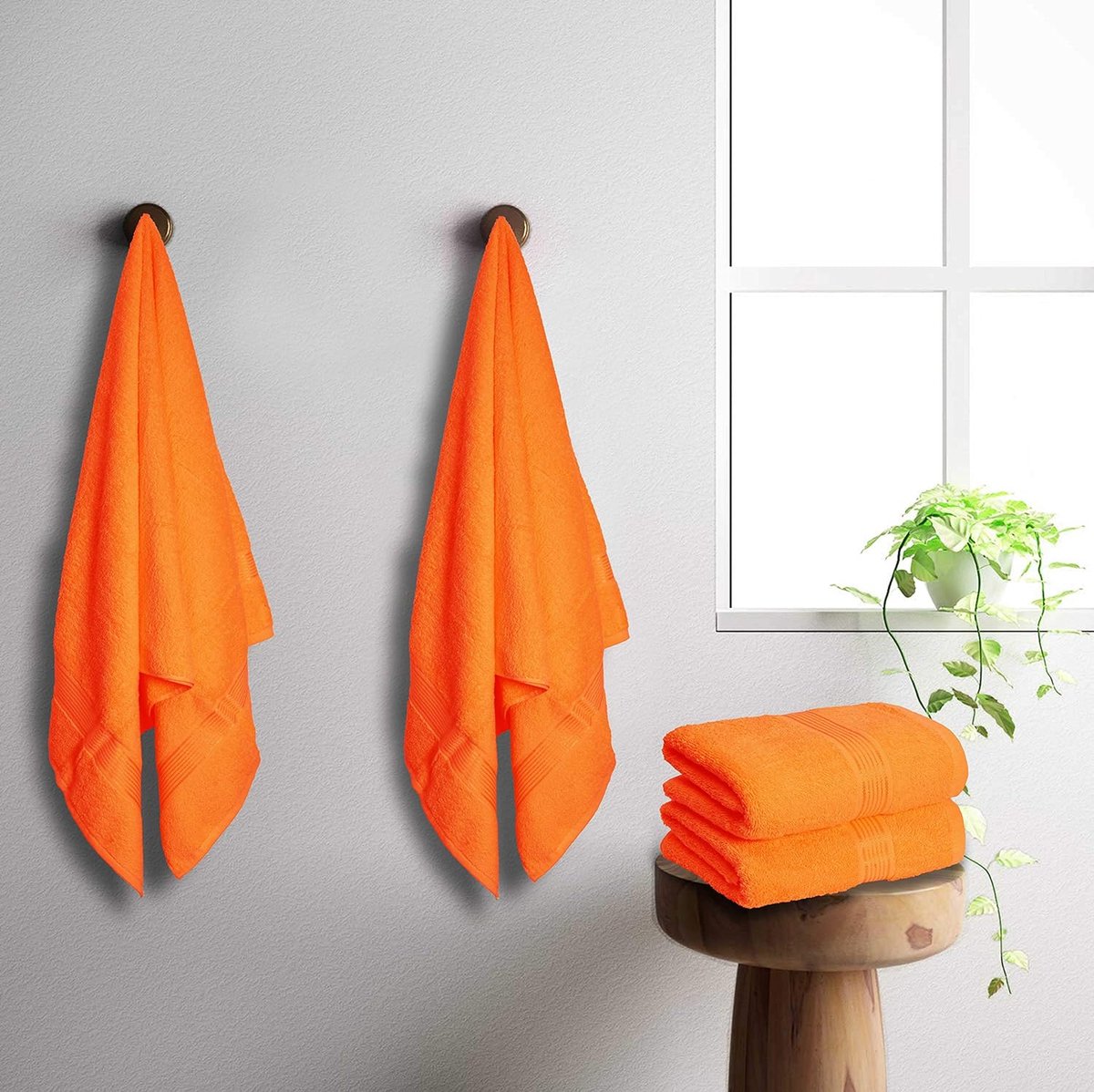 Luxe handdoekenset van katoen 4-Pack