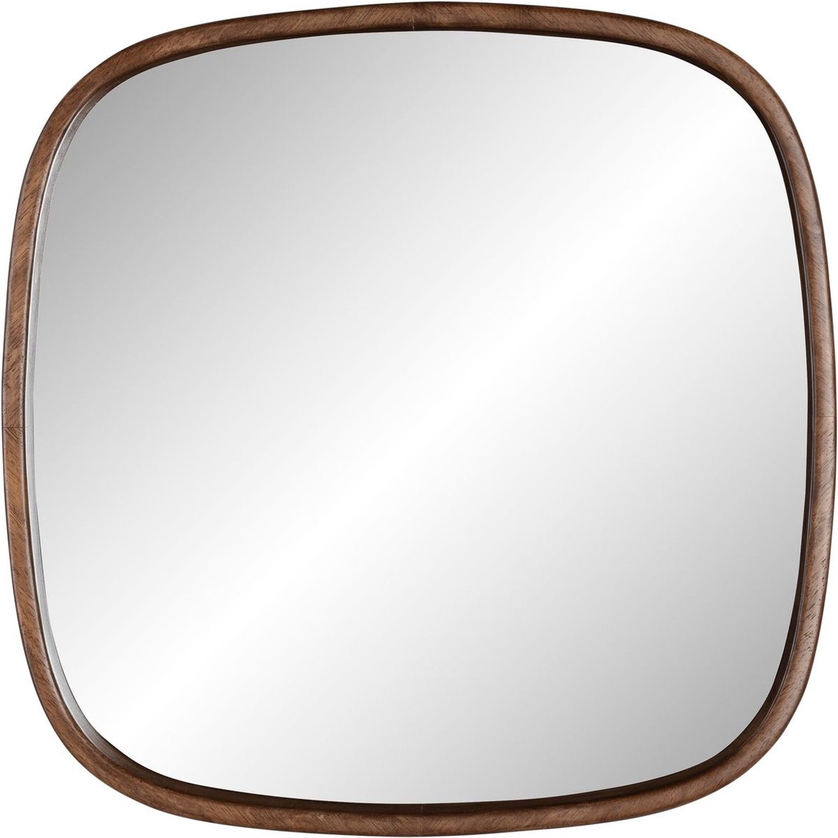 Housecraft Living Nyko Spiegel/ Wandspiegel Vierkant Hout 50x50 cm Bruin