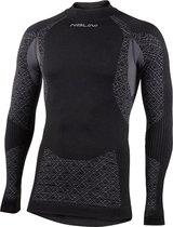 Nalini - Unisex - Ondershirt Fietsen - Lange Mouwen - Thermo - Onderkleding Wielrennen - Zwart - SEAMLESS TECH LS - XXL