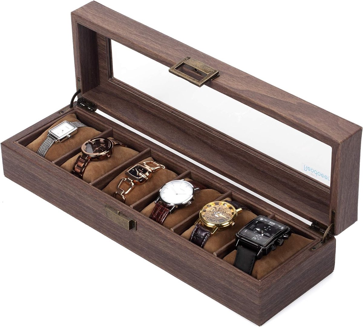 horlogebox - horlogekussen, horlogekast \ horloge doos 12.2D x 39W x 8.4H centimetres