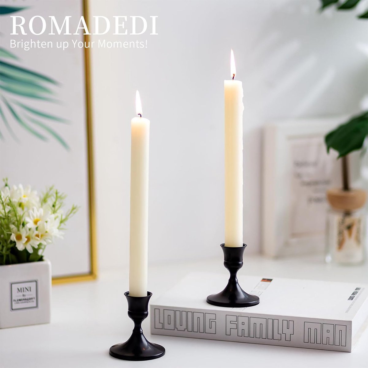 NUPTIO Zwarte Orkaan Lantaarn Glas: Set van 3 Vierkante Pilaar Kaars Houder Gehard Glas Buiten Schoorsteen Binnen Woonkamer Eetkamer Schoorsteenmantel Kerst Tafel Centrepieces