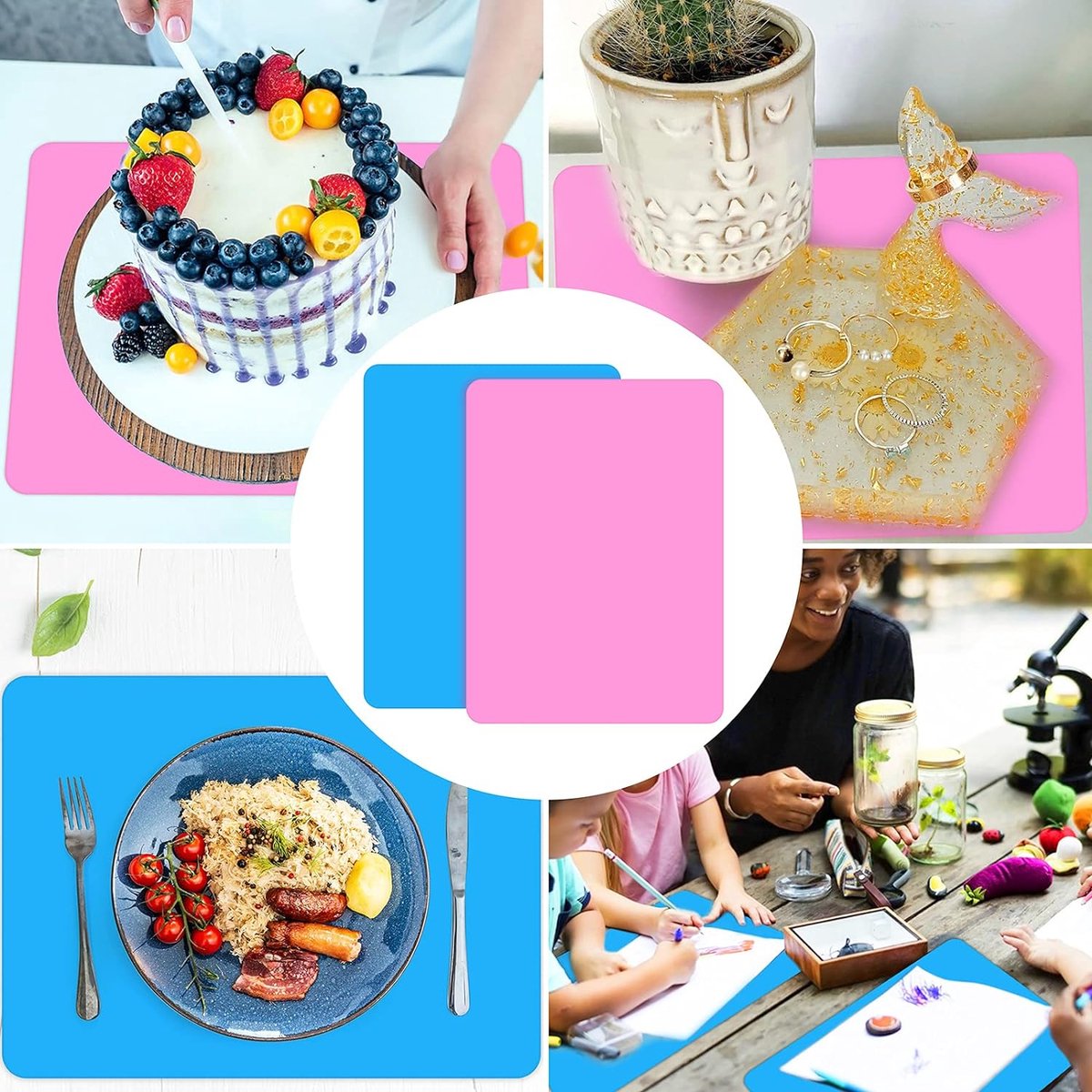 Set de Mat de Bricolage pour Enfants 40x30cm 2 Pcs Tapis d'art pour Enfants e