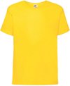 Fruit Of The Loom Kids Sofspun® T-shirt - Geel - 128 - 7/8 Jaar