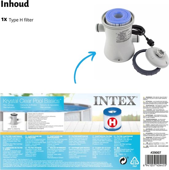 Intex Rond Opblaasbaar Easy Set Zwembad - 305 x 76 cm - Blauw - Inclusief Pomp Solarzeil - Onderhoudspakket - Filter - Schoonmaakset