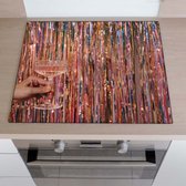 Inductiebeschermer glitter and glamour versiering | 70 x 52 cm | Keukendecoratie | Bescherm mat | Inductie afdekplaat