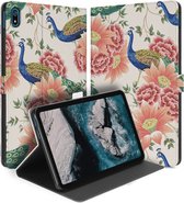 Uniek Nokia T20 Tablethoesje met Stand - Pink Peacock Design | B2C Telecom