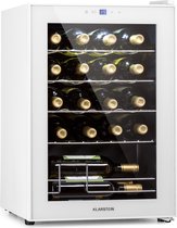 Klarstein Shiraz 20 Uno Wijnkoelkast - 53 Liter - 20 Flessen - Touch bediening - 5-18°C - Wit glas