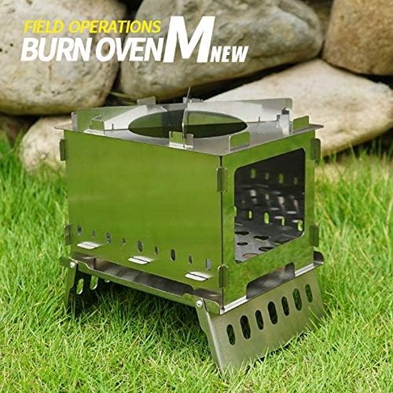 Outdoor Vouwkaart Grill Barbecue Camping Winddicht Brandende Vuur Tafel Draagbare Houtskool Brandbranden Brandhout Barbecue Kachel (Stijl 3) van Anself — afbeelding 5