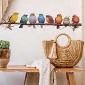 Muurstickers vogels op tak - vogels - takken - kinderkamer - slaapkamer - woonkamer - decoratie - kleurrijk - Stickerkamer®
