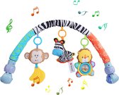 Babyboog, kinderwagen, speelgoed voor baby's, 0-6 maanden, kinderwagen, speelgoed met rammelaar, squeak, muzikaal, sensorisch, hangende wieg, mobiel speelgoed, kinderwagen, speelgoed voor pasgeborenen