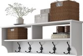 Asir Wandkapstok Pelitli Wit - 120x37x22 cm (BxHxD)
