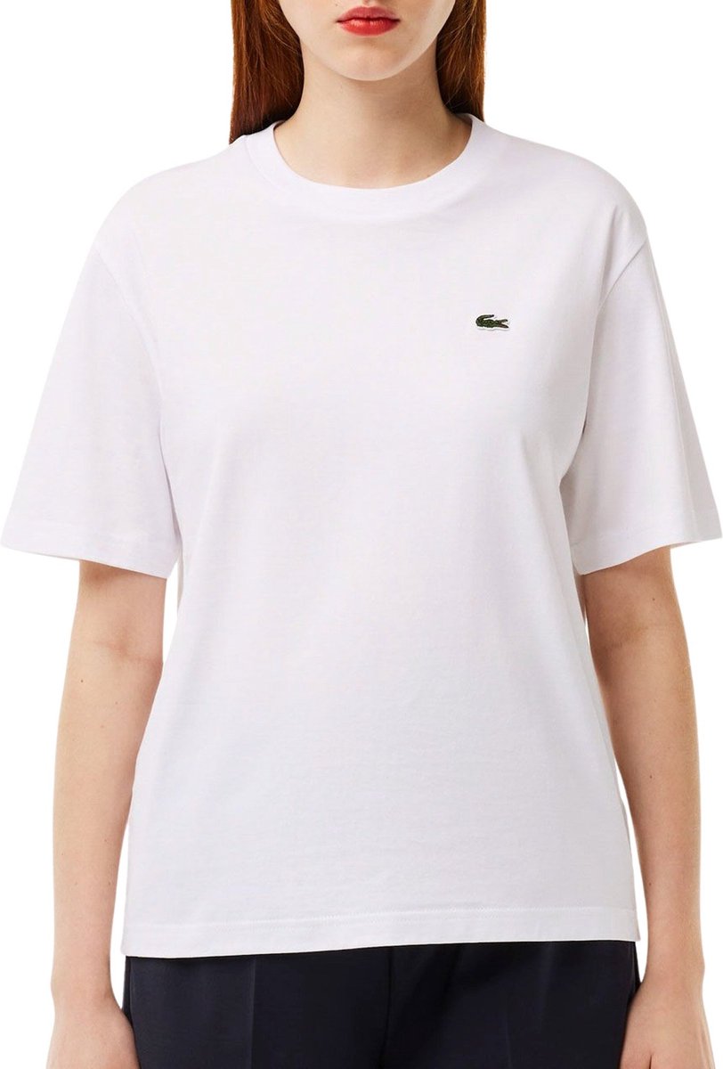Lacoste Relaxed Fit T-shirt Dames 38 Wit