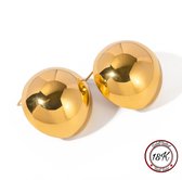 Borasi Chunky Round Earrings | Ronde Oorbellen | 18K Goldplated | Goud | Statement Oorbellen | Elegante Oorbellen | Dames Sieraden | Cadeau Voor Haar | Verjaardag Cadeau | Moederdag Cadeau | Luxe Geschenkzakje | Moederdag Cadeautje |