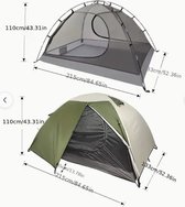 Tente de camping spacieuse pour le festival Tomorrowland double couche pour 2 personnes - 100 % waterproof - Tente dôme imperméable et coupe-vent - Tente de camping Plein air - Portable et facile à installer