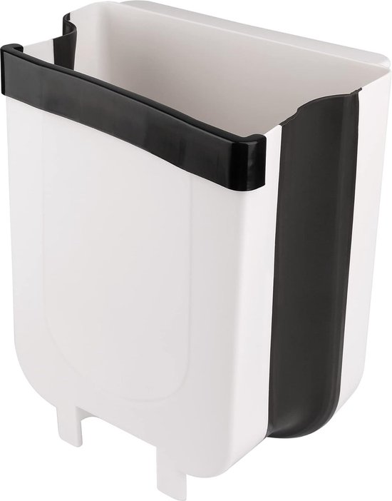 Opvouwbare vuilnisemmer in de keuken, 10 liter, hangende afvalemmer, hangende