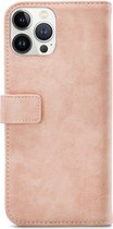 Mobilize Elite Gelly Telefoonhoesje geschikt voor Apple iPhone 13 Pro Max Hoesje Bookcase Portemonnee - Soft Pink