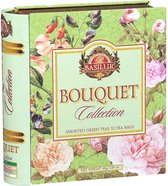 BASILUR Bouquet - Assortiment de thé vert en sachet dans une boîte livre décorative 32x1,5g