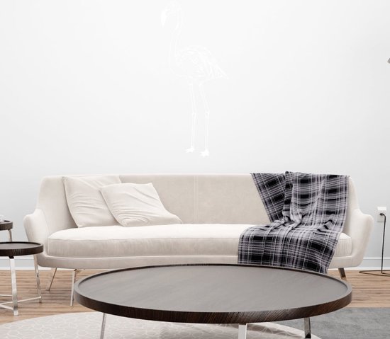 Sticker mural Flamingo - Marron - 35 x 80 cm - Muursticker4Sale