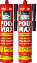 Bison poly max express - montagelijm - extra sterk - zwart - 2 x 425 gram