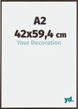 A2 fotolijst van 42x59,4 cm in antraciet kunststof met 'Your Decoration' logo.