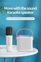 Mini ensemble karaoké - Double microphone portable sans fil - Machine à karaoké - Bluetooth - Enceinte PA - KTV - Système DSP - Son stéréo Hifi - RVB - Siècle des Lumières LED coloré
