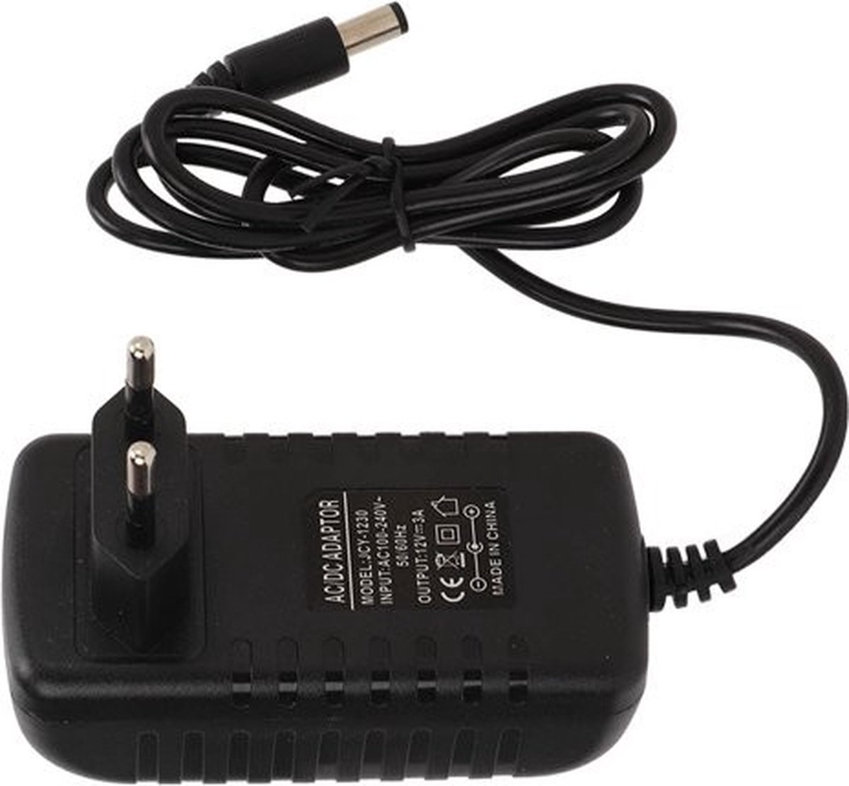 DrPhone VA2 Voeding Adapter AC/DC - 12V 2A - Universele Lader – 50/60hz – Plug 5.5mm x 2.5mm – Zwart — afbeelding 2