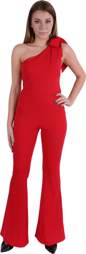 Combinaison rouge John Zack, épaule ouverte