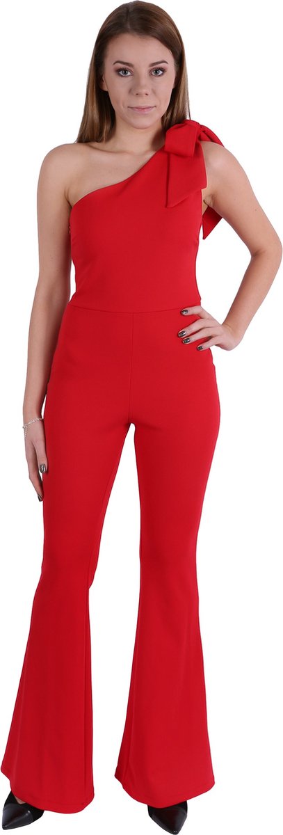 John Zack rode jumpsuit, open schouder