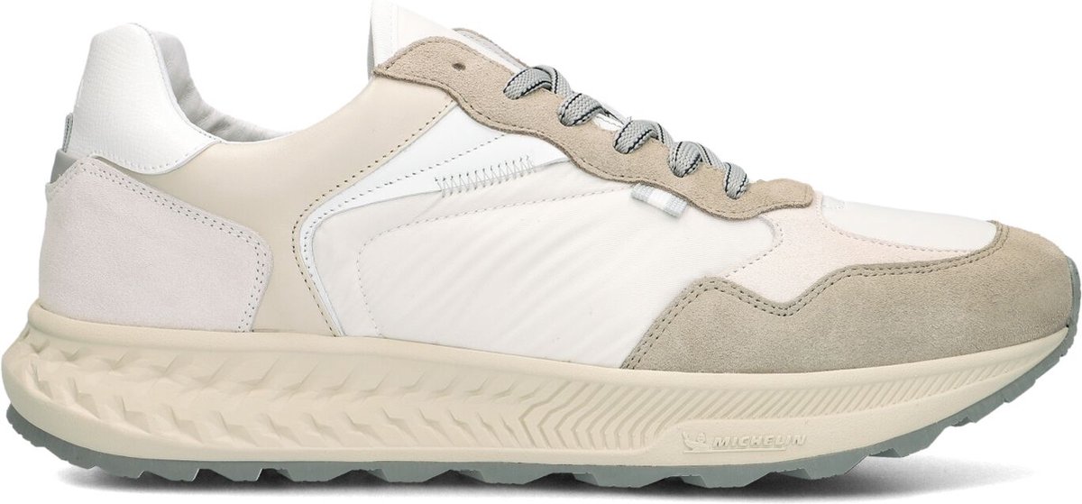 CLAY 13655 Lage sneakers - Leren Sneaker - Heren - Wit - Maat 44