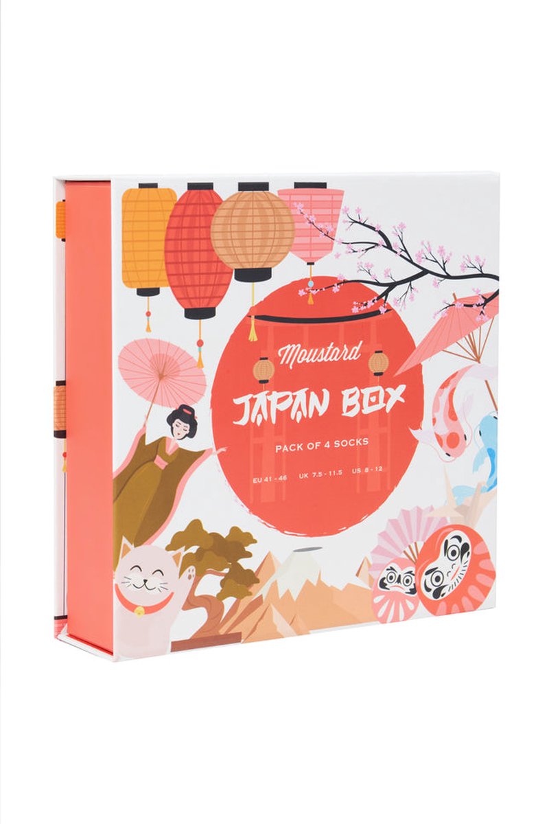 Moustard Socks Japan Giftbox Heren Sokken Geschenkbox - 4 Paar