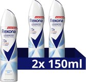 Rexona Women Advanced Protection Anti-Transpirant Deodorant Spray - Cotton Dry - met Body Heat Activated Technologie - 2 x 150 ml