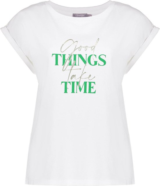Geisha T-shirt T Shirt Met Print 42376 41 Off-white/ Green Dames Maat - M