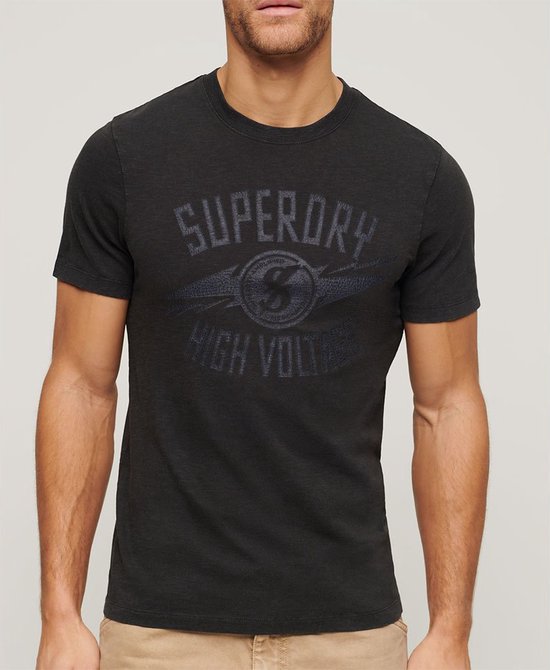 Superdry Retro Rocker Graphic T-shirt Met Korte Mouwen Zwart Man