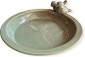 Daan Kromhout - Bird Bowl - Vogel drinkbak - Waterschaal - Vogelbad - Glazed Groen - 28x5cm - Keramiek