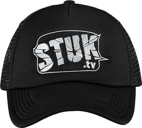 StukTV - Truckercap - Geborduurd Logo - Zwart Wit