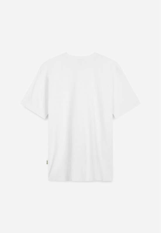 A-dam White Mobile - T-shirt - Heren - Volwassenen - Vegan - Korte Mouwen - T-shirts - Katoen - Wit - S