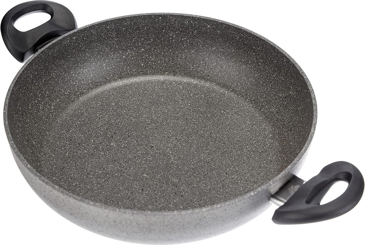 Koekenpan 2 handvatten, grijs, diameter 28 cm